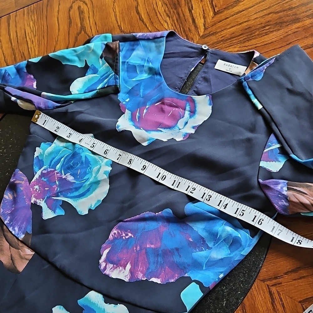 Babaton Floral Open Back Midi Dress Long Sleeve Size 0 - Picture 11 of 16